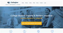 Desktop Screenshot of collegestudentinsurance.com